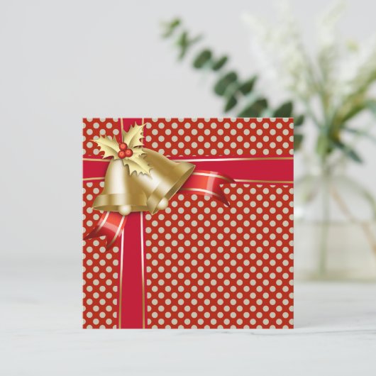 赤金ゴールドドットクリスマスパーティー 招待状 (スタンド正面)