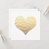 赤金ゴールドハートかわいいバレンタインデー2023トレンディー カード (正面/裏面インサイチュ)
