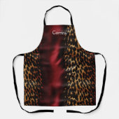 赤金ゴールドフェイク女性のカーボーイ南西コウィド名 エプロン (正面)