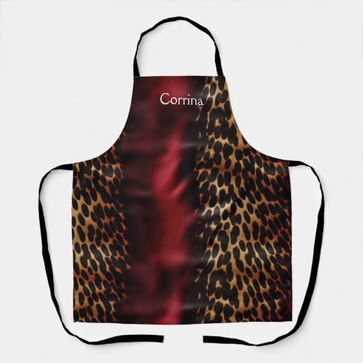 赤金ゴールドフェイク女性のカーボーイ南西コウィド名 エプロン (正面)