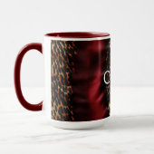 赤金ゴールドフェイク女性のカーボーイ南西コウィド名 マグカップ (左)