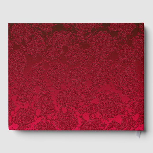 赤金ゴールドブラッククリスマスウィンターウェディングモノグラム ゲストブック (裏面)