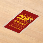 赤金ゴールドヘビの年2025 アクリル招待状 (レイダウン)