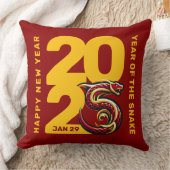 赤金ゴールドヘビの年2025 クッション (ブランケット)