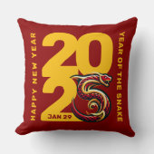 赤金ゴールドヘビの年2025 クッション (正面)