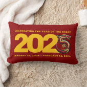 赤金ゴールドヘビの年2025 ランバークッション (ブランケット)