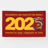 赤金ゴールドヘビの年2025 横断幕 (横)