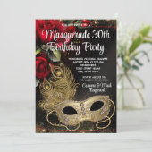 赤金ゴールドマスカレードパーティー 招待状 (スタンド正面)