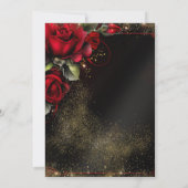 赤金ゴールドマスカレードパーティー 招待状 (裏面)