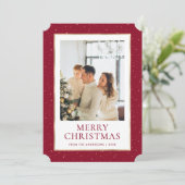 赤金ゴールドメリークリスマスフォト シーズンカード (スタンド正面)