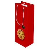 赤金ゴールドラビット中国のペーパーカット2023年新年WGB ワインギフトバッグ (正面アングル)