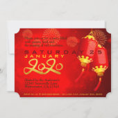 赤金ゴールドランタンズラット紙カット2020パーティーFC 案内状 (裏面)