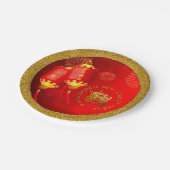 赤金ゴールドランタン中国のオックス紙カット2021 PP ペーパープレート (アングル)