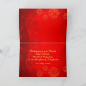 赤金ゴールドランタン中国のスネーク紙カット2025 HG シーズンカード (内部)