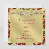 赤金ゴールドリーフレッド金ゴールド企業のクリスマスパーティー 招待状 (裏面)