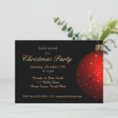 赤金ゴールドヴィンテージエレガントクリスマスオーナメントパーティー 招待状 (スタンド正面)