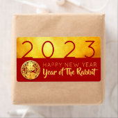 赤金ゴールド中国のラビット紙カット2023 RL ラベル (インサイチュ)