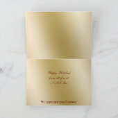 赤金ゴールド企業のホリデーカード シーズンカード (内部)