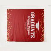 赤金ゴールド卒業パーティーの背景 タペストリー (正面(横))