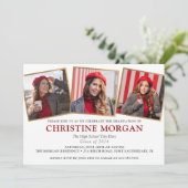 赤金ゴールド大学院写真卒業発表 招待状 (スタンド正面)