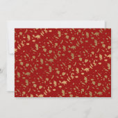 赤金ゴールド大学院写真卒業発表 招待状 (裏面)