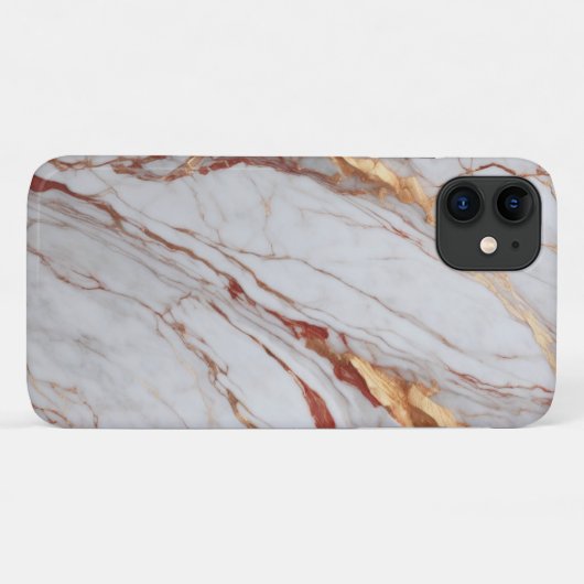 赤金ゴールド大理石 Case-Mate iPhoneケース (裏面(横))