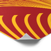 赤金ゴールド孔雀：アールデコ。 ポスター (角)