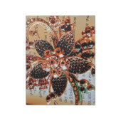 赤金ゴールド宝石ジュエリープリント背景工芸品 ノートパッド (回転)