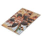 赤金ゴールド宝石ジュエリープリント背景工芸品 ノートパッド (アングル)