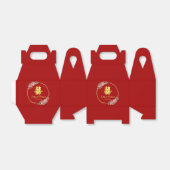 赤金ゴールド幾何学的フローラ中国のリース結婚 フェイバーボックス (折り畳みなし)