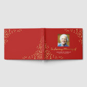 赤金ゴールド弔意 |フォトメモリアル ゲストブック (全面)