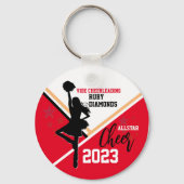 赤金ゴールド応援抱き枕アイディア キーホルダー (正面)