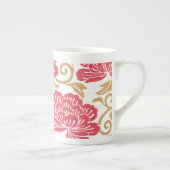 赤金ゴールド日本のフローラ着物 ボーンチャイナマグカップ (右)