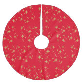 赤金ゴールド星ツリースカート ブラッシュドポリエステルツリースカート (正面)