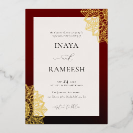 赤金ゴールド曼荼羅 箔招待状