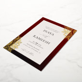 赤金ゴールド曼荼羅 箔招待状 (回転した状態)