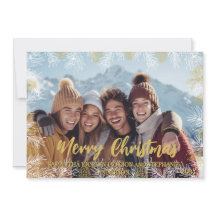 赤金ゴールド白モダン植物写真クリスマス