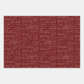 赤金ゴールド白感動的語 ラッピングペーパーシート (正面)