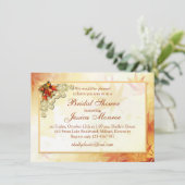 赤金ゴールド紅葉と鳥ブライダルシャワー 招待状 (スタンド正面)