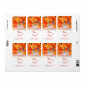 赤金ゴールド紅葉結婚ズワインラベル ラベル (フルシート)