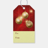 赤金ゴールド紙吹雪クリスマス球根 ギフトタグ (裏面)