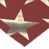 赤金ゴールド素朴ブラウン星模様クリスマス ロングテーブルランナー (コーナー)