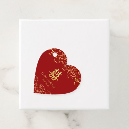 赤金ゴールド縁ど中国の結婚フローラの二重十一 フェイバータグ (インサイチュ)