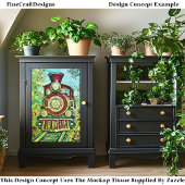 赤金ゴールド蒸気列車、モザイクタイルDH2LFデコページ 薄葉紙