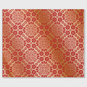 赤金ゴールド調エレガント ラッピングペーパー (フラット)