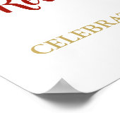 赤金ゴールド除カスタム去パーティー18x24 ポスター (角)