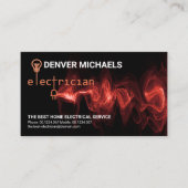 赤金ゴールド電気看板赤電荷 名刺 (正面)