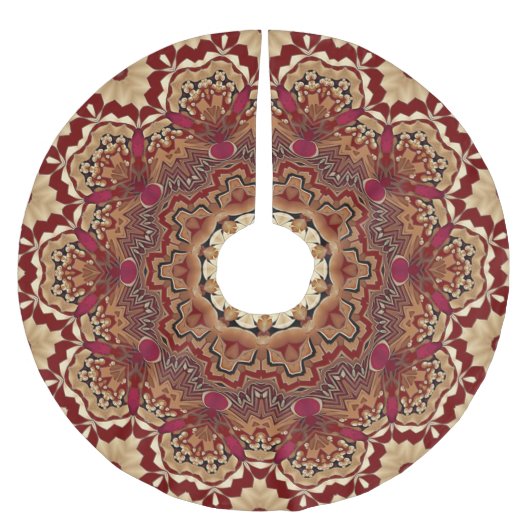 赤金ゴールド飾りツリースカート ブラッシュドポリエステルツリースカート (正面)