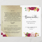 赤金ゴールド黄スペインのフローラキンセアニェラプログラム (正面/裏面)