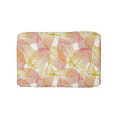 赤金ゴールド黄葉色芸術文様 バスマット (正面)